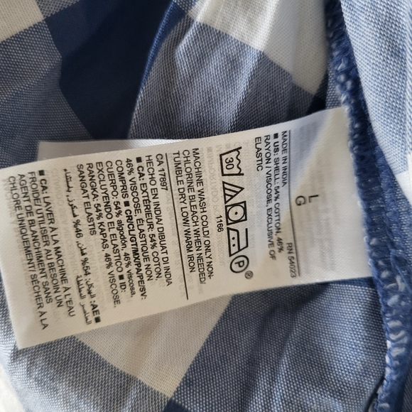 Fit & Flare Flutter-Sleeve Smocked Seersucker Mini Dress Blue & White Gingham - Picture 5 of 6